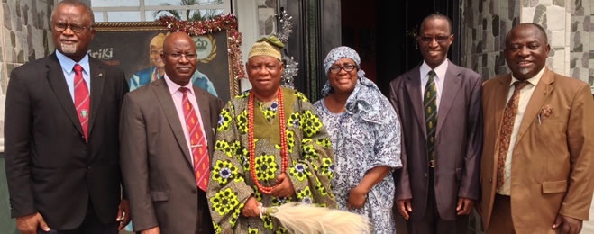 College Officials With The Traditional Leader